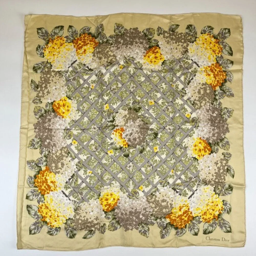 Dior Silk Scarf Multicolor Vintage